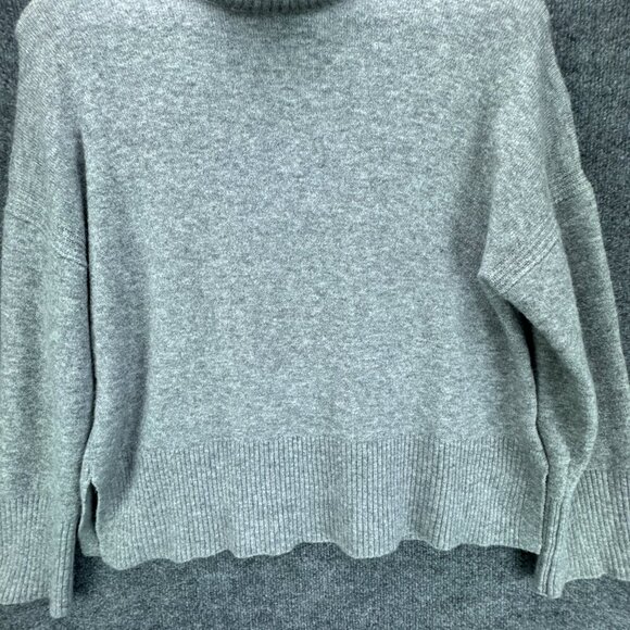 J Crew Sweater Womens Small Gray Pullover Turtleneck Merino Wool Alpaca Blend - Picture 3 of 14